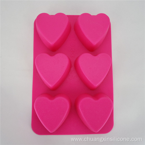 SIlicone Bakeware - 6 Heart shape Cake Pan